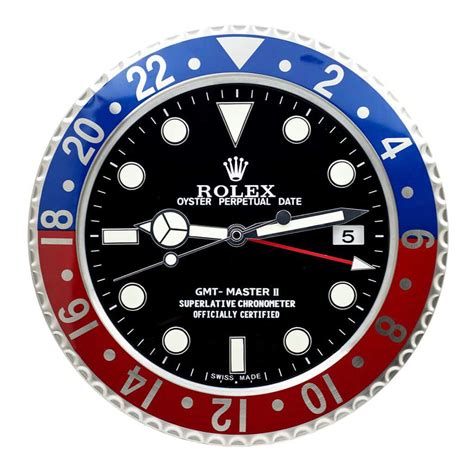 rolex clocks for sale|rolex pepsi wall clock.